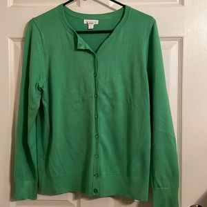 Charter Club, Green Cardigan, Size Medium
